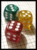 Dice : Dice - 6D Pipped - Mutli Color Sparkle Dice 1 Inch - Gen Con Aug 2012